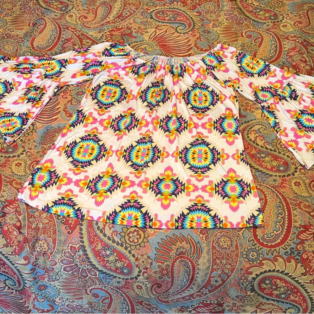 Colorful Patterned Women's Top